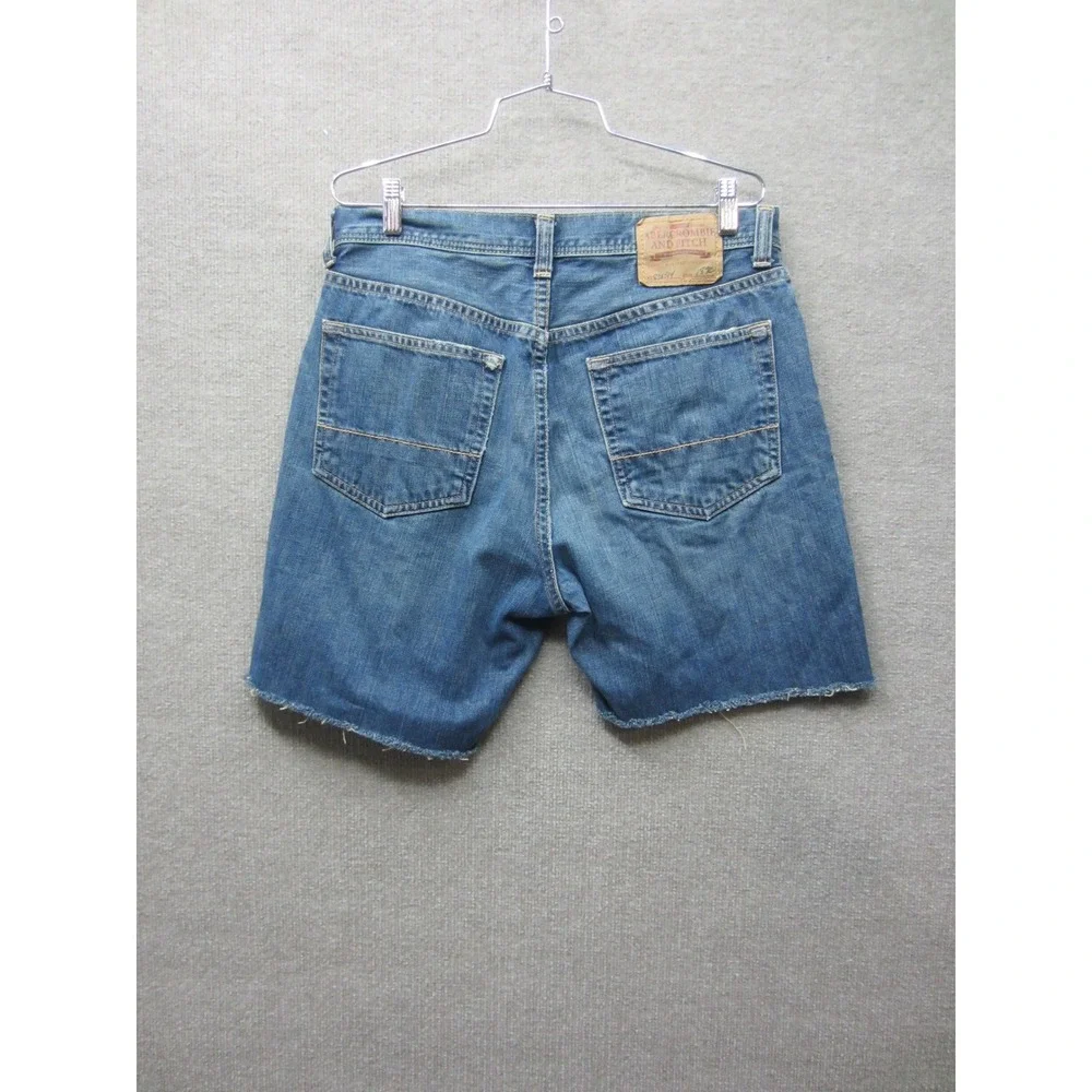 Vintage Abercrombie & Fitch Cut Off Jean Shorts Mens Blue Denim Lot D0257 34